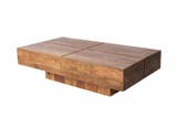 Konferenčný stolík Bolt 110 cm z masívneho dreva Sheesham
